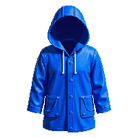 blue rain coat