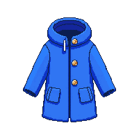 blue winter coat