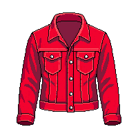 red denim jacket