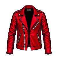 red leather jacket