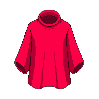 red poncho