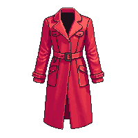 red trench coat