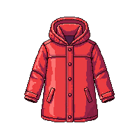 red winter coat