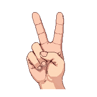 emoji peace sign hand two fingers victory