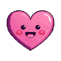 emote bubble heart love floating above pink