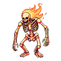 fire skeleton