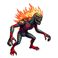 fire zombie