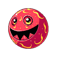 lava eyeball floating