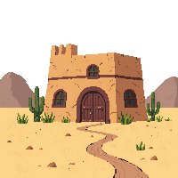 desert adobe house