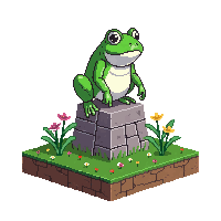 frog statue garden
