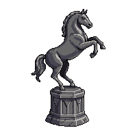 horse statue rearing