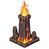 lava fire imp statue