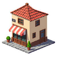 mediterranean shop building