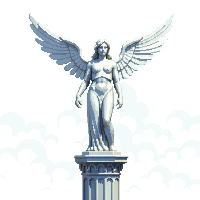 sky angel statue marble