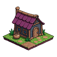 swamp witch hut cauldron outdoor