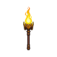 wall torch lit