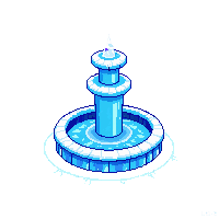 winter frozen fountain