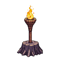 cave torch stand ancient