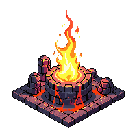 lava demon altar burning