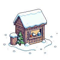 winter hot cocoa stand
