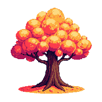 crystal tree autumn midnight