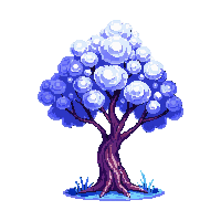 crystal tree spring midnight