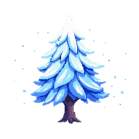 crystal tree winter midnight