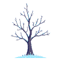 frozen tree spring midnight
