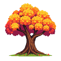 giant tree autumn midnight