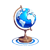 globe on stand midnight