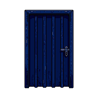iron bars door midnight