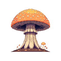 mushroom tree autumn midnight