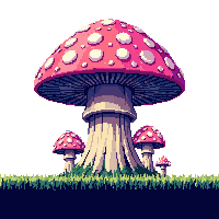 mushroom tree spring midnight