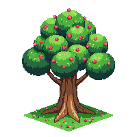 oak tree spring midnight