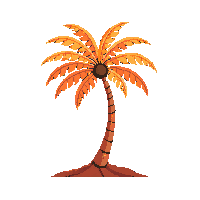 palm tree autumn midnight