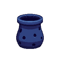pot clay breakable midnight