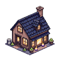 potion shop front midnight