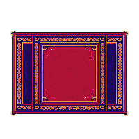 rug red ornate midnight