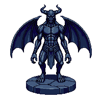 statue demon gargoyle midnight