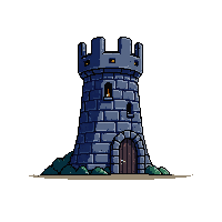 stone castle tower midnight