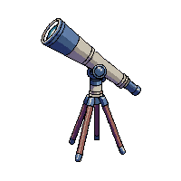 telescope on stand midnight