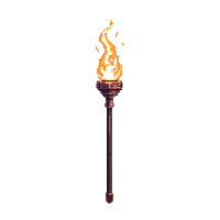 wall torch lit midnight