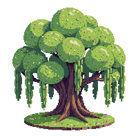 willow tree spring midnight