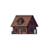 wooden cabin midnight