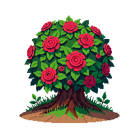 red rose bush