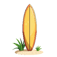 beach surfboard standing