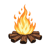 campfire burning
