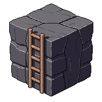 cave wooden ladder