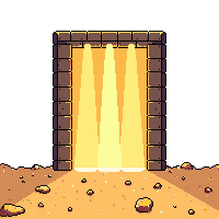 desert mine entrance beams