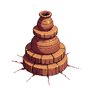 desert pottery stack desert